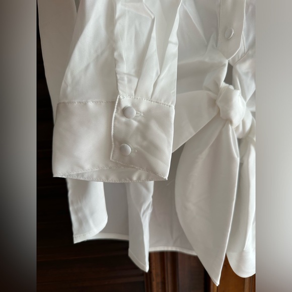 Anthropology Hutch Silky Tie Front Blouse - Picture 5 of 8